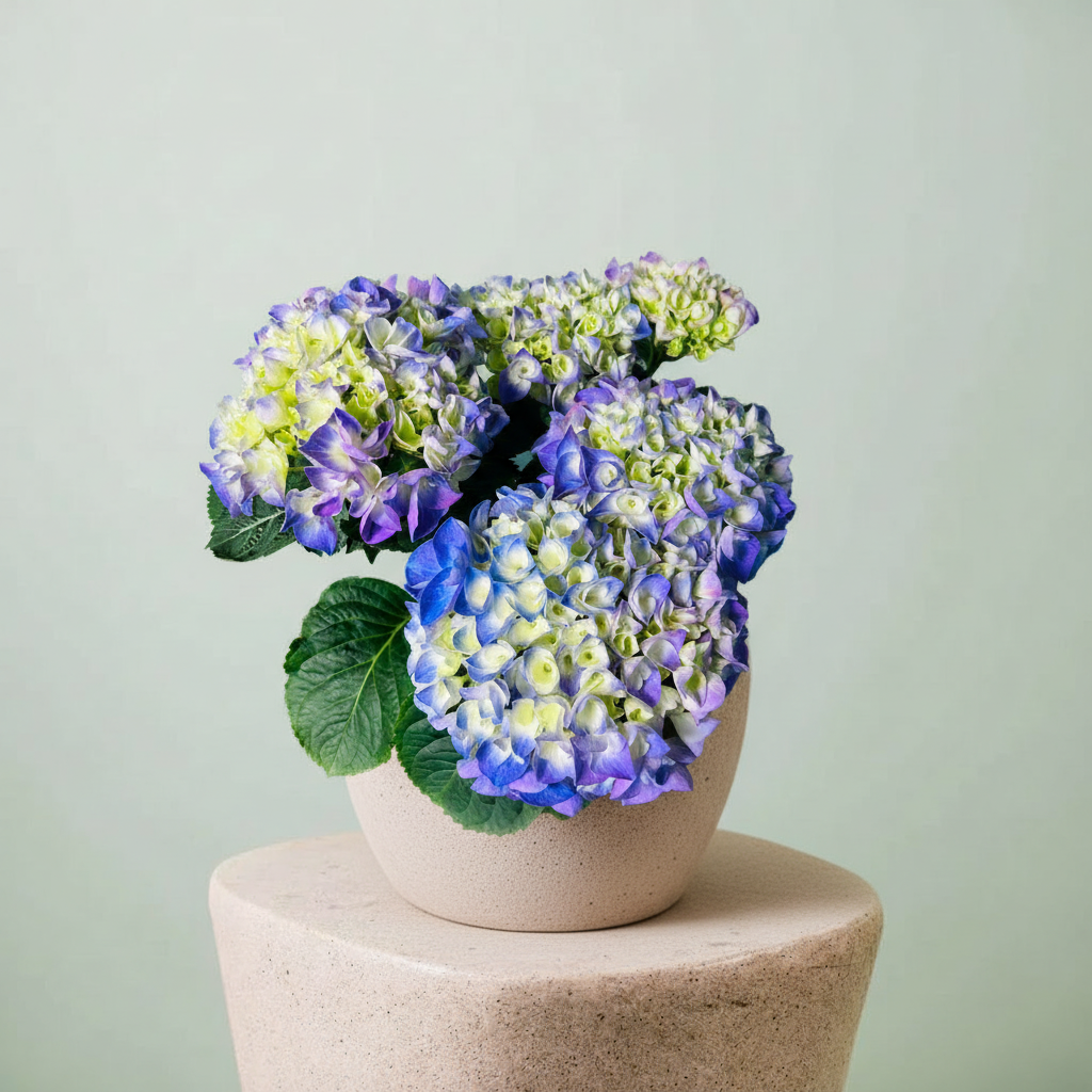Hydrangea macrophylla Ortanca Canlı Bitki Mor Pembe Kırmızı Çiçekli | Dekoratif Bahçe ve Salon Bitkisi
