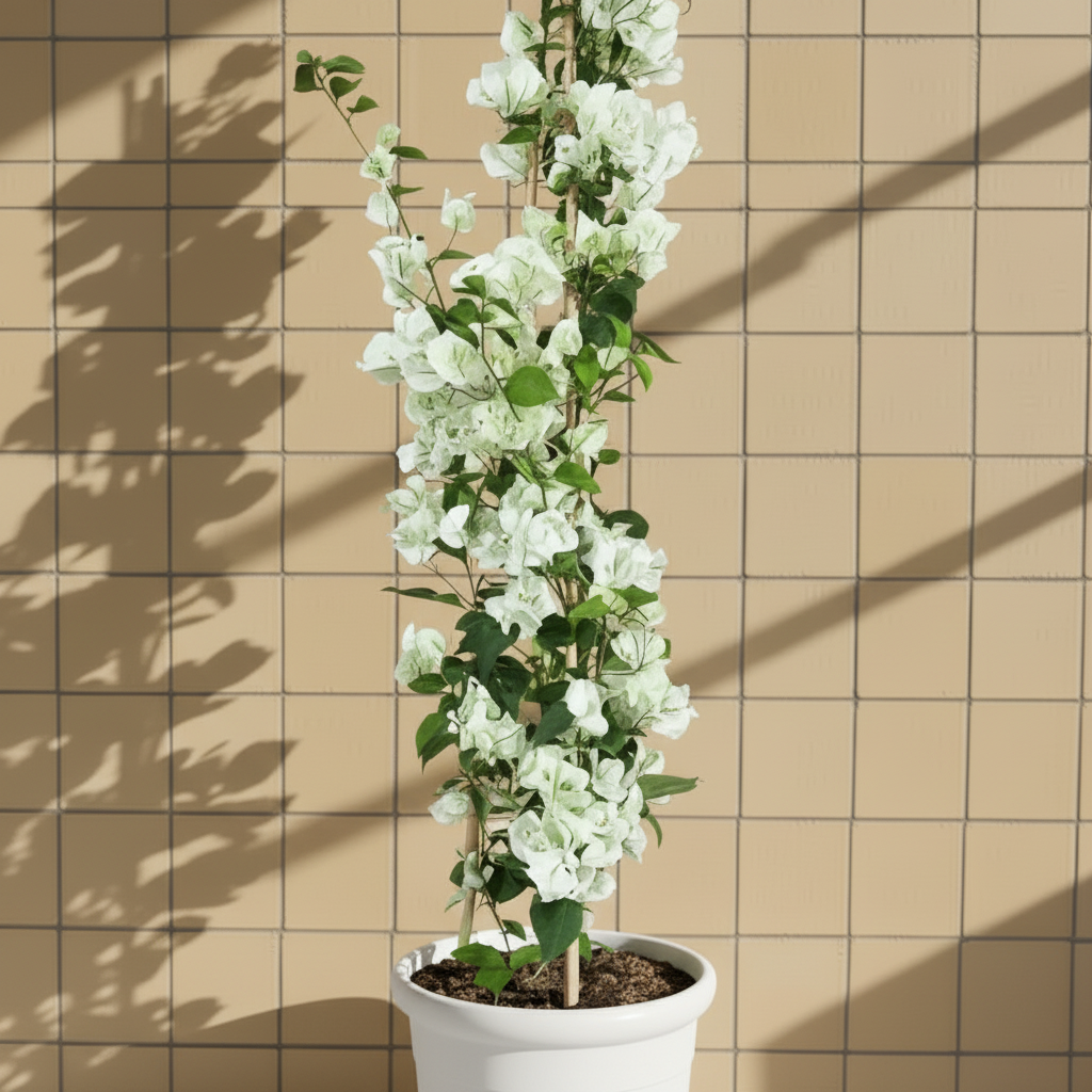 Begonvil 120-130 cm Dolgun Form Beyaz | Büyük Boy Beyaz Begonvil Çiçekli Bahçe Bitkisi