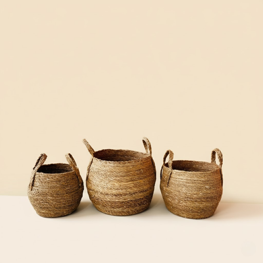 Boho hasır sepet-tombul hasır sepet-el yapımı hasır sepet
