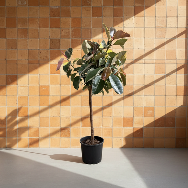 Renkli Kauçuk Ağacı 140-150 cm (Ficus Elastica Variegata) | Tijli Büyük Boy Salon ve Ofis Bitkisi