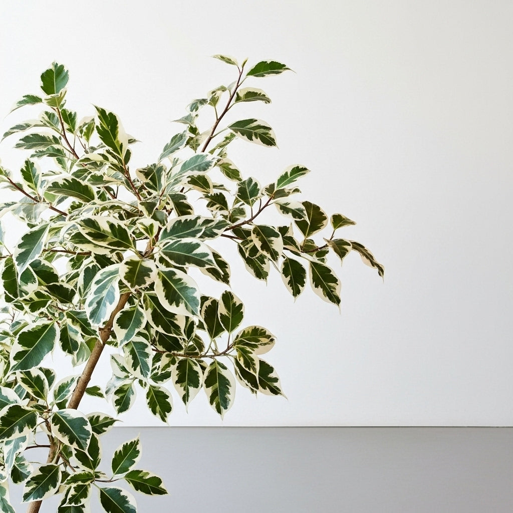 Ficus Benjamin Alacalı Yeşil-Beyaz Ficus Benjamin Golden King 100-110 cm