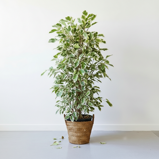 Ficus Benjamin Alacalı Yeşil-Beyaz Ficus Benjamin Golden King 100-110 cm