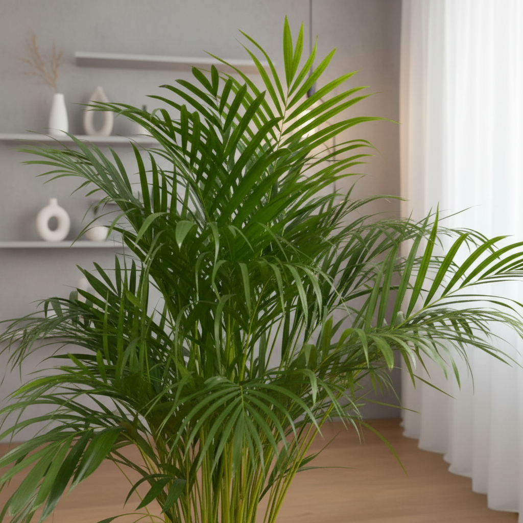 Areka Salon Palmiyesi 100-110 cm Dolgun Form (Dypsis Lutescens) Dekoratif İç Mekan Bitkisi