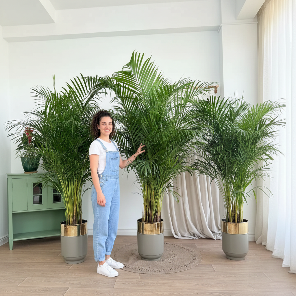 Areka Palmiyesi XXL 190-200 cm (Dypsis Lutescens) Salon ve Ofis Bitkisi