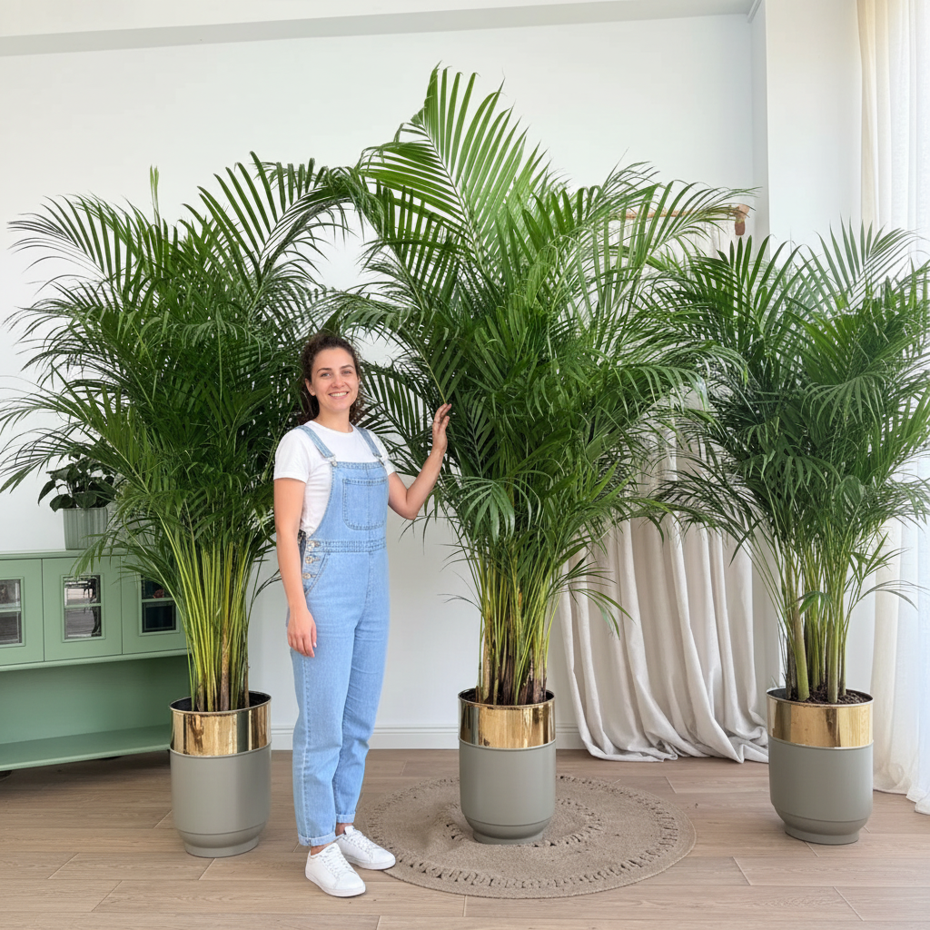 Areka Palmiyesi XXL 190-200 cm (Dypsis Lutescens) Salon ve Ofis Bitkisi