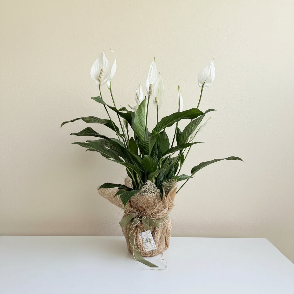 Spathiphyllum Barış Çiçeği Canlı İç Mekan Salon Bitkisi Yelken Çiçeği