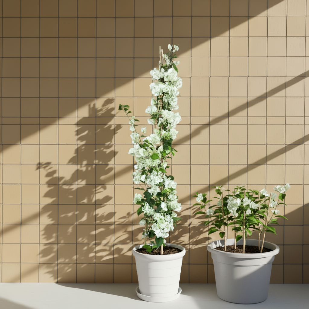 Begonvil 120-130 cm Dolgun Form Beyaz | Büyük Boy Beyaz Begonvil Çiçekli Bahçe Bitkisi