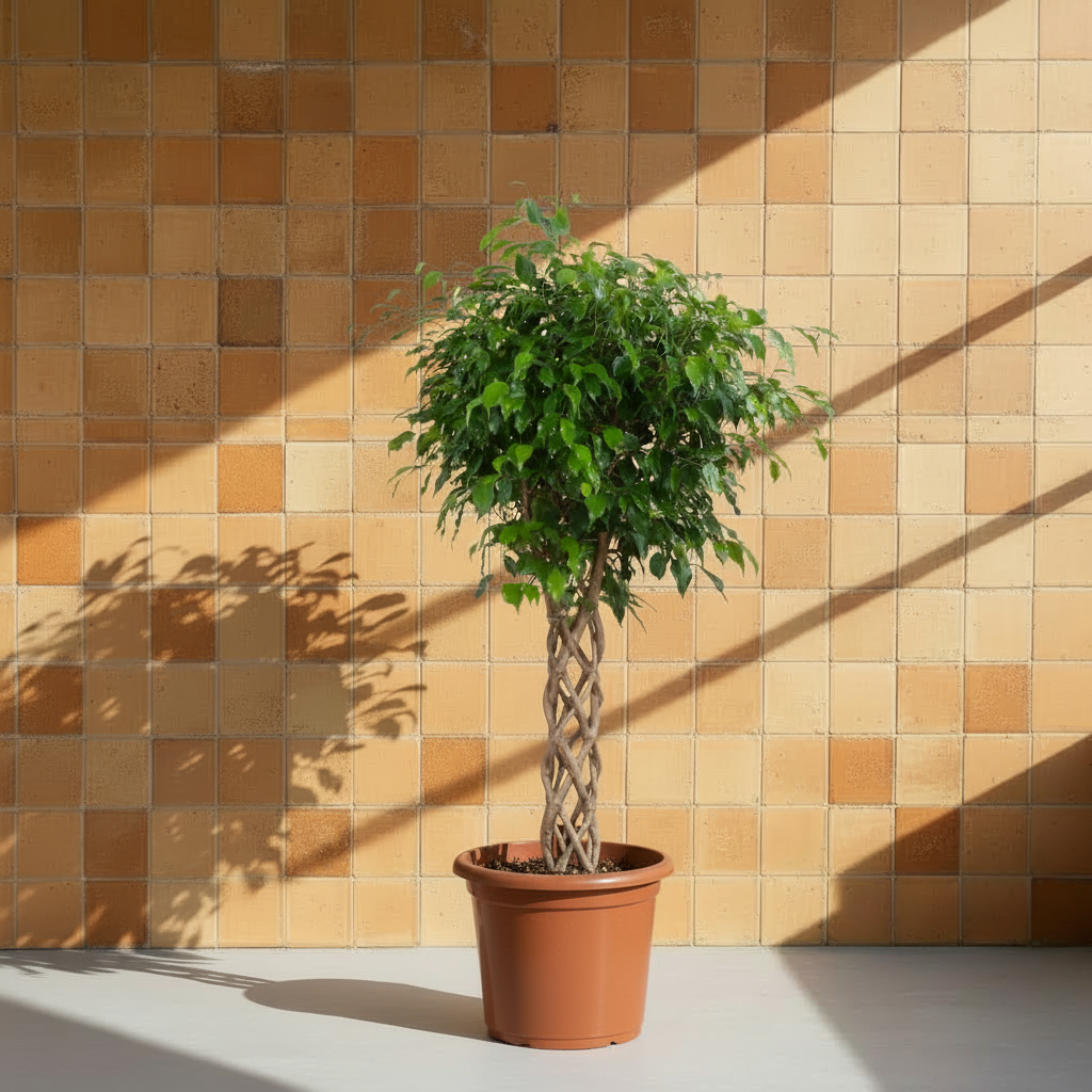 Benjamin Örgülü Kafes Ağlayan İncir Ağacı (Ficus Benjamin Danielle)