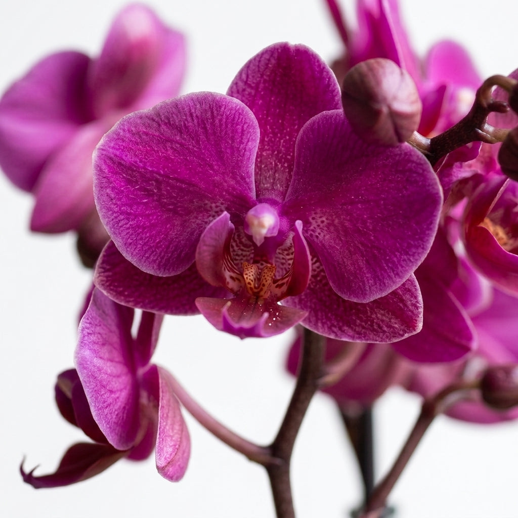 Çift Dal Multi Orkide Özel Tür Canlı Phalaenopsis 40-50 cm