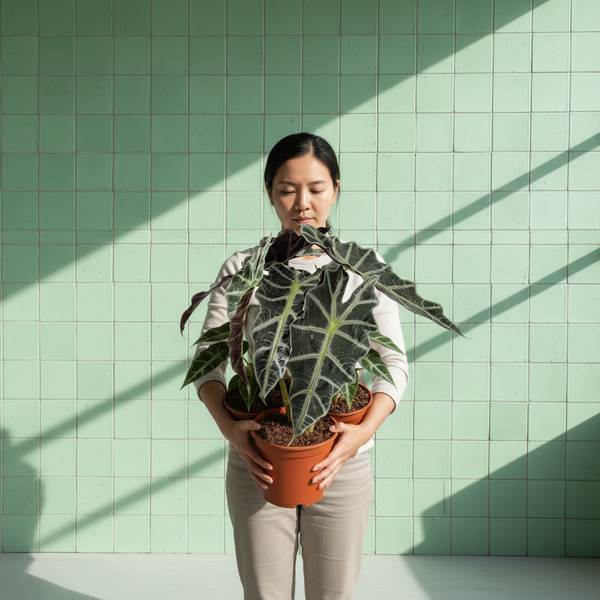 Fil Kulağı Alocasia Polly Dekoratif İç Mekan Bitkisi (Alocasia Amazonica)