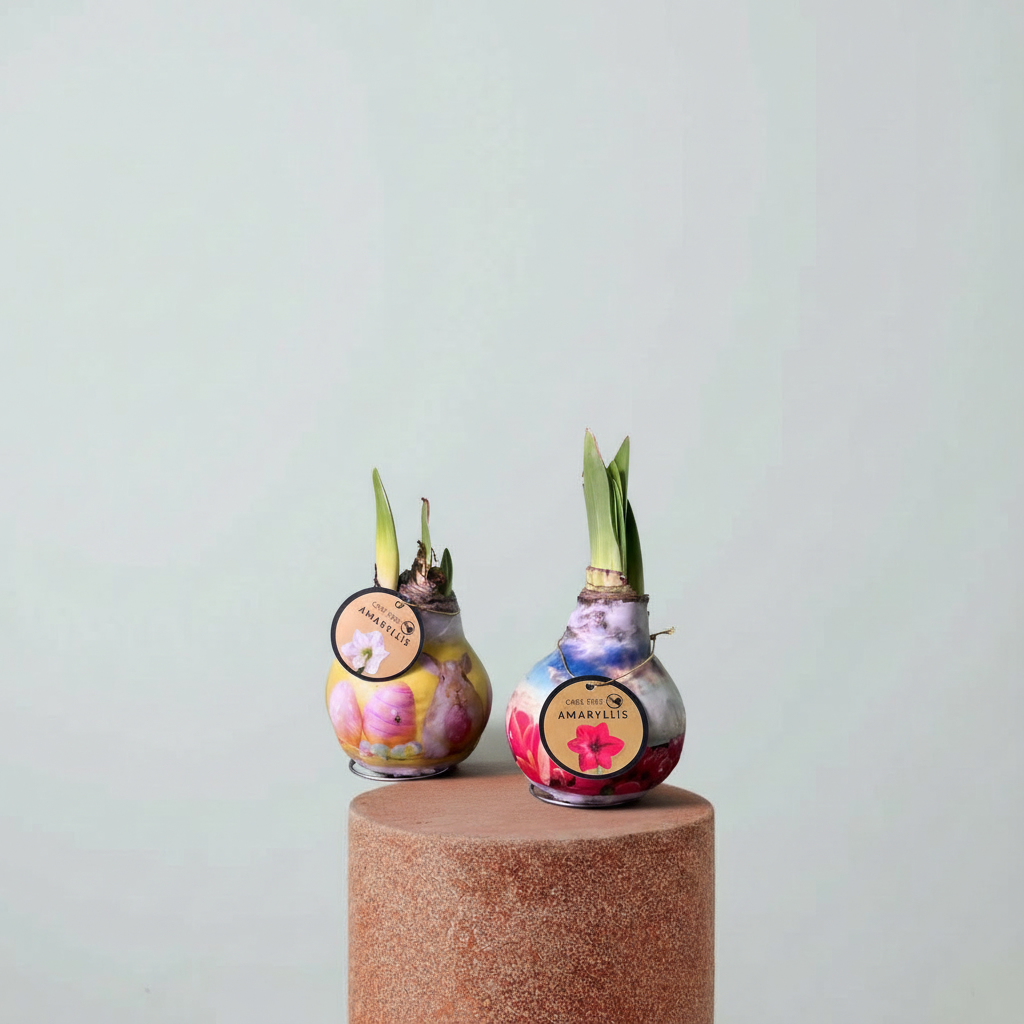 Amaryllis Mum Kaplama Tasarım Dekoratif Çiçek Sulama Gerektirmeyen Koleksiyonluk Bitki