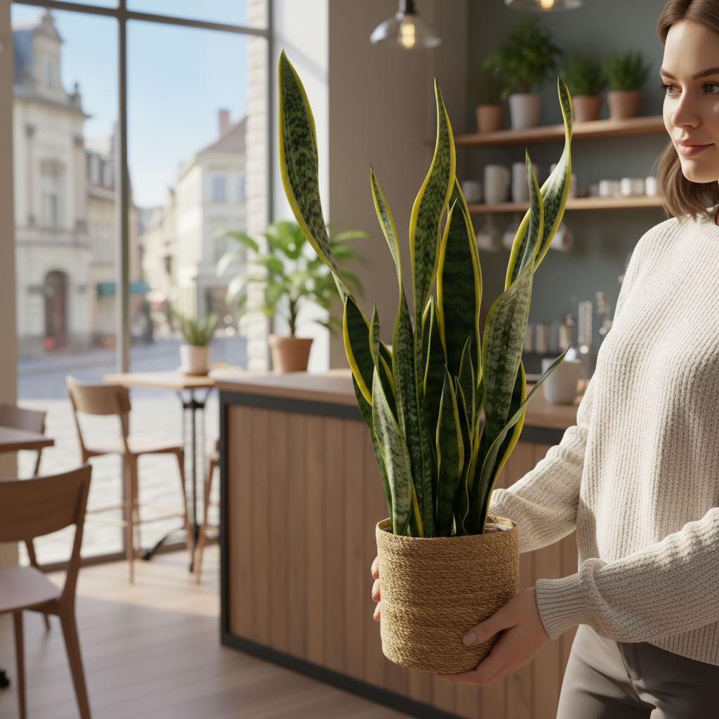 Kılıç Çiçeği Sarı-Yeşil 70-80 cm (Sansevieria Trifasciata | Peygamber Kılıcı | Paşa Kılıcı)