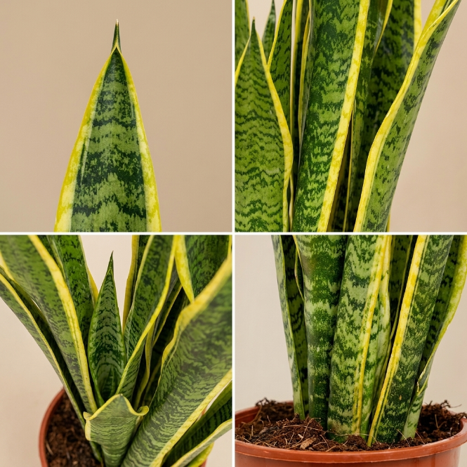 Canlı Paşa Kılıcı Çiçeği - Sarı Alacalı Kılıç Çiçeği (Sansevieria Laurentii)