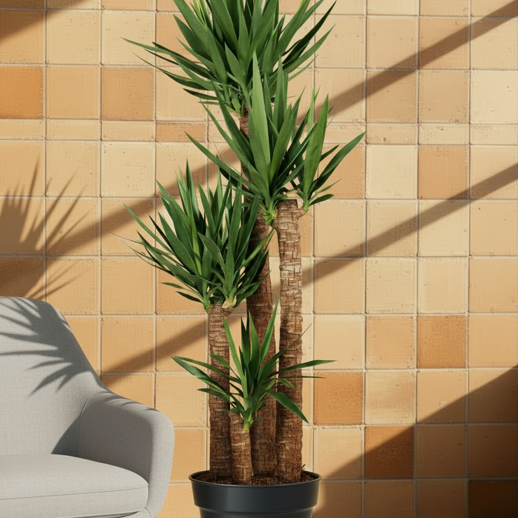 Yucca Dört Kollu 170-180 cm Yuka Büyük Boy Salon Bitkisi